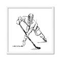 Picture of Hockey Sketch  _GroupedProduct_Square_Mini_ _GroupedProduct_Square_Framed_Matted_