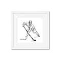 Picture of Hockey Sketch  _GroupedProduct_Square_Mini_ _GroupedProduct_Square_Framed_Matted_
