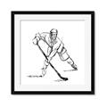 Picture of Hockey Sketch  _GroupedProduct_Square_Mini_ _GroupedProduct_Square_Framed_Matted_