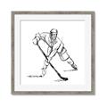 Picture of Hockey Sketch  _GroupedProduct_Square_Mini_ _GroupedProduct_Square_Framed_Matted_
