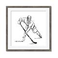 Picture of Hockey Sketch  _GroupedProduct_Square_Mini_ _GroupedProduct_Square_Framed_Matted_