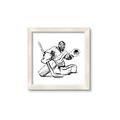 Picture of Goalie Sketch  _GroupedProduct_Square_Mini_ _GroupedProduct_Square_Framed_Matted_