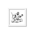 Picture of Goalie Sketch  _GroupedProduct_Square_Mini_ _GroupedProduct_Square_Framed_Matted_