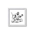 Picture of Goalie Sketch  _GroupedProduct_Square_Mini_ _GroupedProduct_Square_Framed_Matted_