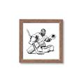 Picture of Goalie Sketch  _GroupedProduct_Square_Mini_ _GroupedProduct_Square_Framed_Matted_