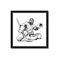 Picture of Goalie Sketch  _GroupedProduct_Square_Mini_ _GroupedProduct_Square_Framed_Matted_