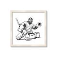 Picture of Goalie Sketch  _GroupedProduct_Square_Mini_ _GroupedProduct_Square_Framed_Matted_