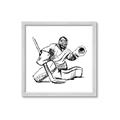 Picture of Goalie Sketch  _GroupedProduct_Square_Mini_ _GroupedProduct_Square_Framed_Matted_