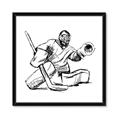 Picture of Goalie Sketch  _GroupedProduct_Square_Mini_ _GroupedProduct_Square_Framed_Matted_