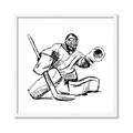 Picture of Goalie Sketch  _GroupedProduct_Square_Mini_ _GroupedProduct_Square_Framed_Matted_