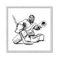 Picture of Goalie Sketch  _GroupedProduct_Square_Mini_ _GroupedProduct_Square_Framed_Matted_