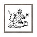 Picture of Goalie Sketch  _GroupedProduct_Square_Mini_ _GroupedProduct_Square_Framed_Matted_