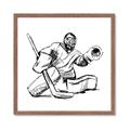 Picture of Goalie Sketch  _GroupedProduct_Square_Mini_ _GroupedProduct_Square_Framed_Matted_