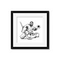 Picture of Goalie Sketch  _GroupedProduct_Square_Mini_ _GroupedProduct_Square_Framed_Matted_
