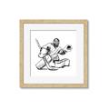 Picture of Goalie Sketch  _GroupedProduct_Square_Mini_ _GroupedProduct_Square_Framed_Matted_