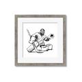 Picture of Goalie Sketch  _GroupedProduct_Square_Mini_ _GroupedProduct_Square_Framed_Matted_
