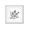 Picture of Goalie Sketch  _GroupedProduct_Square_Mini_ _GroupedProduct_Square_Framed_Matted_
