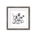 Picture of Goalie Sketch  _GroupedProduct_Square_Mini_ _GroupedProduct_Square_Framed_Matted_