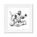 Picture of Goalie Sketch  _GroupedProduct_Square_Mini_ _GroupedProduct_Square_Framed_Matted_