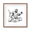 Picture of Goalie Sketch  _GroupedProduct_Square_Mini_ _GroupedProduct_Square_Framed_Matted_