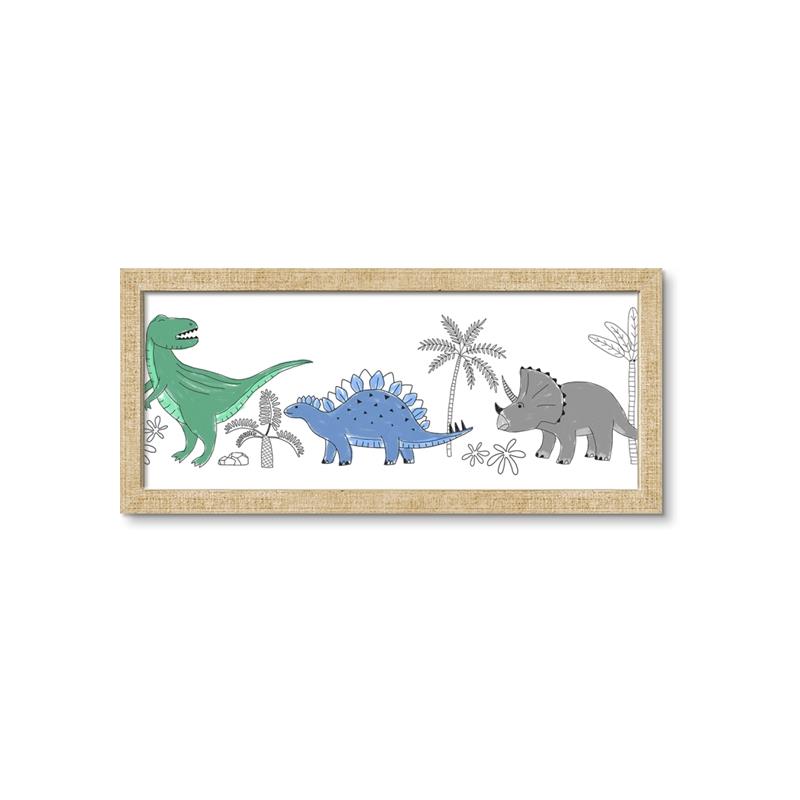 Picture of Tropical Dinos _GroupedProduct_Panel_Landscape_Mini_ _GroupedProduct_Panel_Landscape_Framed_Matted_