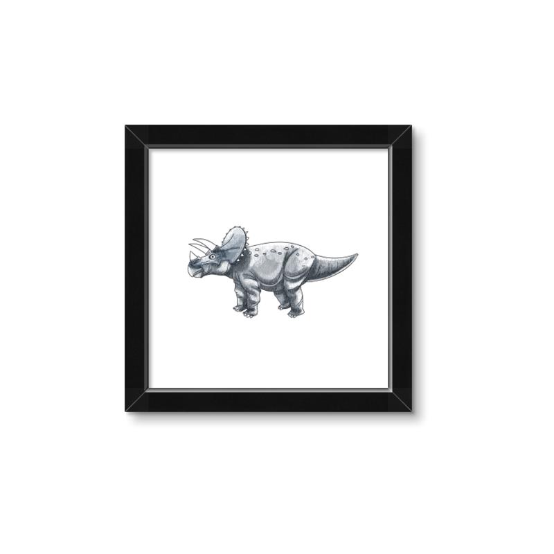 Picture of Gray Dino III _GroupedProduct_Square_Mini_ _GroupedProduct_Square_Framed_Matted_