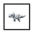 Picture of Gray Dino III _GroupedProduct_Square_Mini_ _GroupedProduct_Square_Framed_Matted_