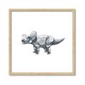 Picture of Gray Dino III _GroupedProduct_Square_Mini_ _GroupedProduct_Square_Framed_Matted_
