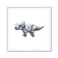 Picture of Gray Dino III _GroupedProduct_Square_Mini_ _GroupedProduct_Square_Framed_Matted_