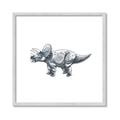 Picture of Gray Dino III _GroupedProduct_Square_Mini_ _GroupedProduct_Square_Framed_Matted_