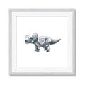 Picture of Gray Dino III _GroupedProduct_Square_Mini_ _GroupedProduct_Square_Framed_Matted_