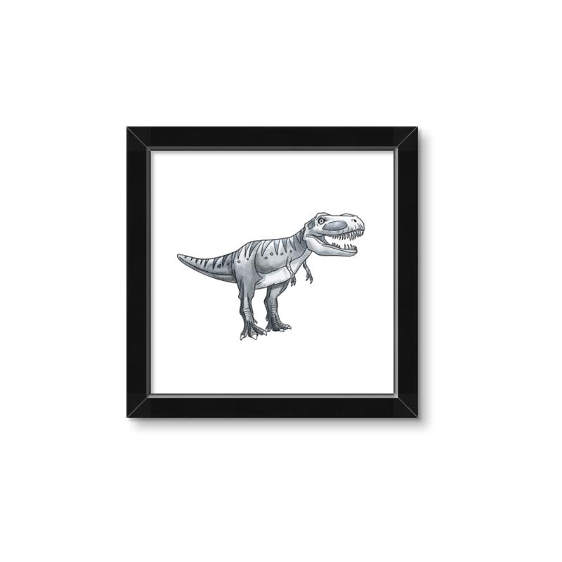 Picture of Gray Dino IV _GroupedProduct_Square_Mini_ _GroupedProduct_Square_Framed_Matted_