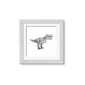 Picture of Gray Dino IV _GroupedProduct_Square_Mini_ _GroupedProduct_Square_Framed_Matted_