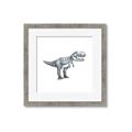 Picture of Gray Dino IV _GroupedProduct_Square_Mini_ _GroupedProduct_Square_Framed_Matted_