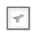 Picture of Gray Dino IV _GroupedProduct_Square_Mini_ _GroupedProduct_Square_Framed_Matted_