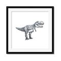 Picture of Gray Dino IV _GroupedProduct_Square_Mini_ _GroupedProduct_Square_Framed_Matted_