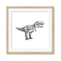 Picture of Gray Dino IV _GroupedProduct_Square_Mini_ _GroupedProduct_Square_Framed_Matted_