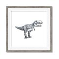 Picture of Gray Dino IV _GroupedProduct_Square_Mini_ _GroupedProduct_Square_Framed_Matted_
