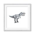 Picture of Gray Dino IV _GroupedProduct_Square_Mini_ _GroupedProduct_Square_Framed_Matted_
