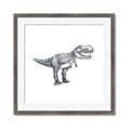 Picture of Gray Dino IV _GroupedProduct_Square_Mini_ _GroupedProduct_Square_Framed_Matted_