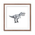Picture of Gray Dino IV _GroupedProduct_Square_Mini_ _GroupedProduct_Square_Framed_Matted_