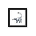 Picture of Gray Dino V _GroupedProduct_Square_Mini_ _GroupedProduct_Square_Framed_Matted_
