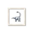 Picture of Gray Dino V _GroupedProduct_Square_Mini_ _GroupedProduct_Square_Framed_Matted_