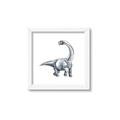 Picture of Gray Dino V _GroupedProduct_Square_Mini_ _GroupedProduct_Square_Framed_Matted_