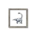 Picture of Gray Dino V _GroupedProduct_Square_Mini_ _GroupedProduct_Square_Framed_Matted_