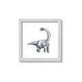 Picture of Gray Dino V _GroupedProduct_Square_Mini_ _GroupedProduct_Square_Framed_Matted_