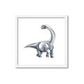 Picture of Gray Dino V _GroupedProduct_Square_Mini_ _GroupedProduct_Square_Framed_Matted_