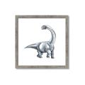 Picture of Gray Dino V _GroupedProduct_Square_Mini_ _GroupedProduct_Square_Framed_Matted_