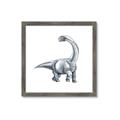 Picture of Gray Dino V _GroupedProduct_Square_Mini_ _GroupedProduct_Square_Framed_Matted_