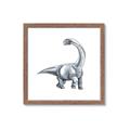 Picture of Gray Dino V _GroupedProduct_Square_Mini_ _GroupedProduct_Square_Framed_Matted_